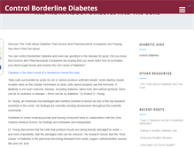 Tablet Screenshot of controlborderlinediabetes.com